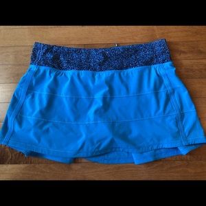 Lululemon Pace Rival Skirt II Sz 8 Reg in Kayak Blue